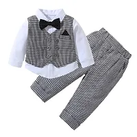 Fabizza Latest Jacket attached Shirt and Pant Clothing Set for Party, Wedding and Festive Season Wear for Boys-thumb1