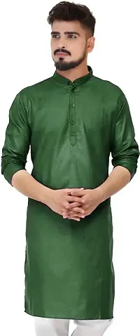 Bontestitch Dupion Silk Regular Fit Kurta for Men (Royal Blue)