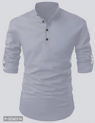 Reliable Cotton Solid Short Length Kurta For Men-thumb0