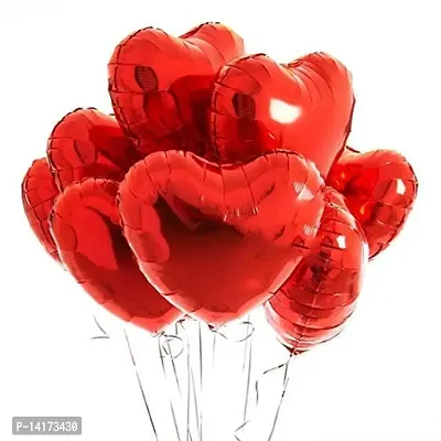 GRAND SHOP Heart Shape Foil Balloon Pack of 5 pieces, Red-thumb0