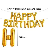 TOYXE Happy Birthday Balloons Decorations Set Silver Golden-thumb2