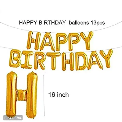 TOYXE Happy Birthday Balloons Decorations Set Silver Golden-thumb3