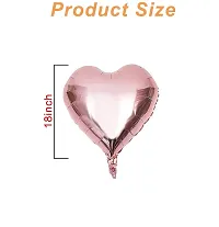 GRAND SHOP GrandShop Heart Shape Foil Balloons for Party Decorations 5 Pieces (Rose Gold)-thumb1