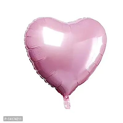 GRAND SHOP 50715 18 Heart Balloons Foil Balloons Mylar Balloons for Party Decorations Party Supplies, 5 Pieces (Pink)-thumb4