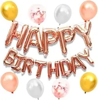 TOYXE Happy Birthday Letter Confetti Metallic Balloons Set of 33-thumb1