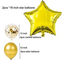 TOYXE Happy Birthday Balloons Decorations Set Silver Golden-thumb1