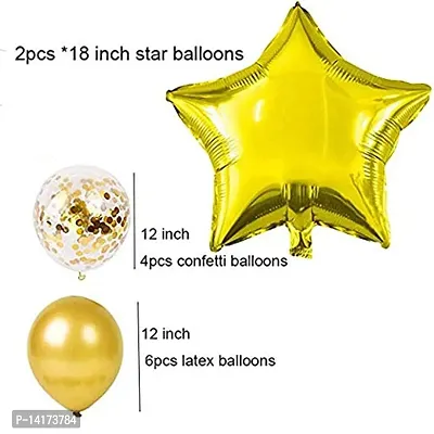 TOYXE Happy Birthday Balloons Decorations Set Silver Golden-thumb2