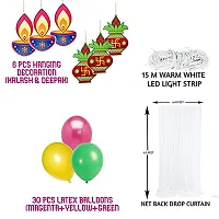 TOYXE Diwali Kandeel Deepak Hanging Decoration with Matching Balloons Set of 34 Pcs-thumb1