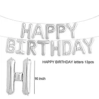 TOYXE Happy Birthday Balloons Decorations Set Silver-thumb2