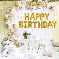 TOYXE Happy Birthday Balloons Decorations Set Silver Golden-thumb3