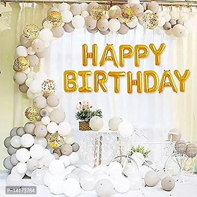 TOYXE Happy Birthday Balloons Decorations Set Silver Golden-thumb4