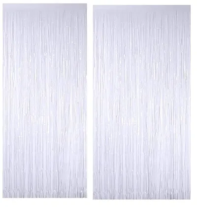 TOYXE Plastic Foil 6x3-ft Curtain for Party Decoration Pack of 2