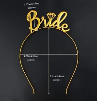 TOYXE Team Bride Bridesmaid Tiara Crown Princess Headband Bachelorette Hen Party 'Bride to Be' Wedding Bridal Shower Girls Night Gift for Girls - Gold-thumb3