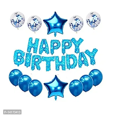 TOYXE Happy Birthday Letters Balloons Decoration Set 31 pcs material Rubber Blue