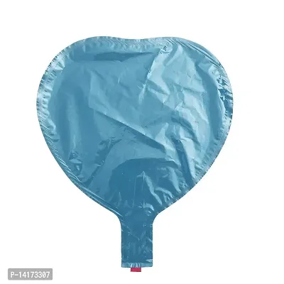 GrandShop 50716 18 Heart Balloons Foil Balloons Mylar Balloons for Party Decorations Party Supplies, 5 Pieces (Blue)-thumb2