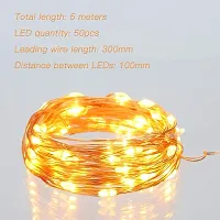 TOYXE Mini Led String Fairy Lights Battery Powered Copper Wire 5m/16ft Warm White (BATTERTIES NOT Included)-thumb1