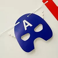 TOYXE Captain America Birthday Banner with Matching Theme Foil Balloons-thumb1