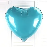 GrandShop 50716 18 Heart Balloons Foil Balloons Mylar Balloons for Party Decorations Party Supplies, 5 Pieces (Blue)-thumb2