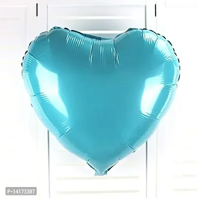 GrandShop 50716 18 Heart Balloons Foil Balloons Mylar Balloons for Party Decorations Party Supplies, 5 Pieces (Blue)-thumb3