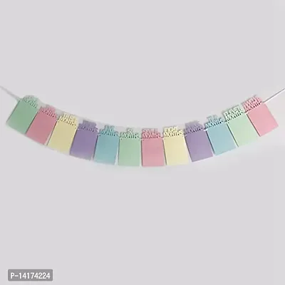 TOYXE 1st Birthday Baby Photo Banner Pastel Color (Multi)-thumb3