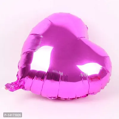 GrandShop 50802 18 Heart Balloons Foil Balloons Mylar Balloons for Party Decorations Party Supplies, 5 Pieces (Hot Pink)-thumb2