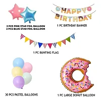 GRAND SHOP Happy Birthday Donut Theme Decoration set of 37 Pcs-thumb1