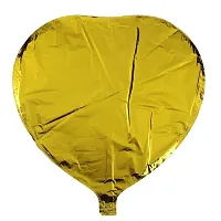 GRAND SHOP 50764 18 Heart Balloons Foil Balloons Mylar Balloons for Party Decorations Party Supplies, 5 Pieces (Golden)-thumb3