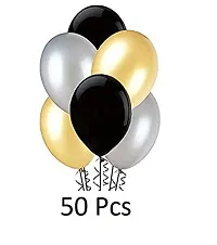 GrandShop 50688 Foil Curtain and Balloon 52 Pcs Combo for Birthday,Wedding,Anniversary, Baby Shower Decoration-thumb1