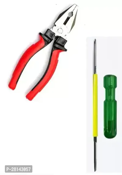 Orchha Hardware Hand Power Tool Screwdriver 2In1 And 8 Plier Hand Tool Kit (2 Tools)-thumb0