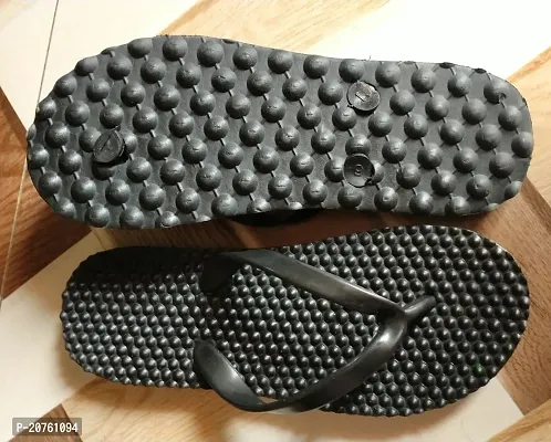 Elegant Black Rubber  Slippers For Women