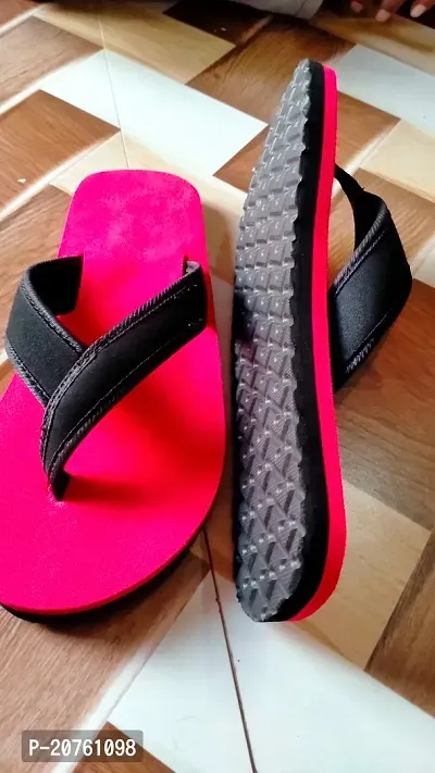 Elegant Pink Rubber  Slippers For Women