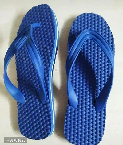 Elegant Blue Rubber  Slippers For Women