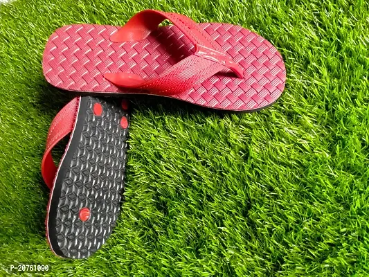 Elegant Red Rubber  Slippers For Women-thumb0