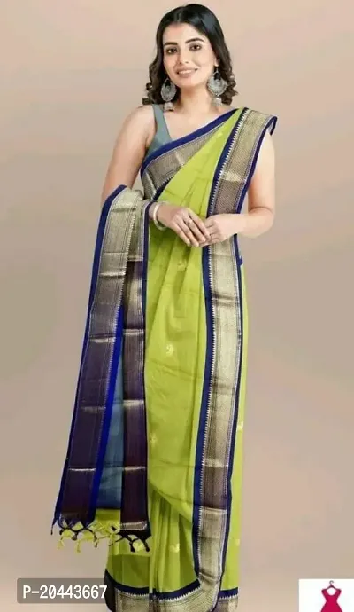 Stylish Women Silk Blend Saree with blouse-thumb0