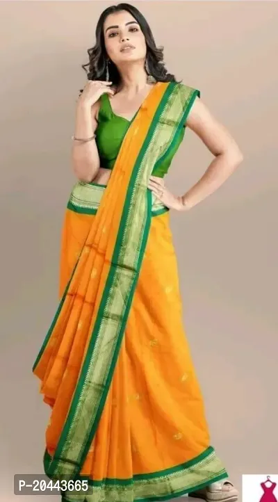 Stylish Women Silk Blend Saree with blouse-thumb0