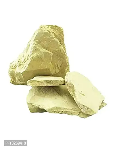 The Krishna Poojan Vatika 100% Natural Multani Mitti Stone Form (Fuller?s Earth/Calcium Bentonite Clay) for Face Pack and Hair Pack-200g (Multani Mitti)