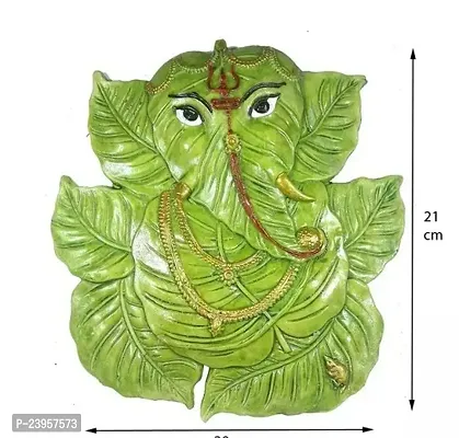 Collection Handmade Leaf Wall Hanging Ganesha For Pooja, Home-Office And Car Dashboard (8 Inch)