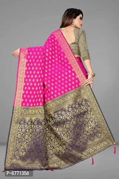 Designer Banarasi Style Silk Jacquard Saree-thumb5