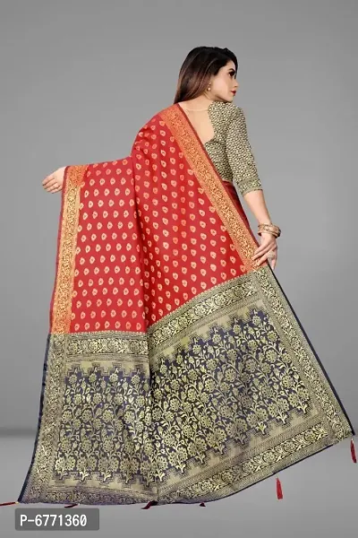 Banarasi Silk Jacquard Saree with Blouse piece-thumb5