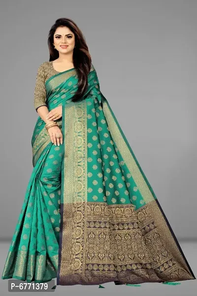 Banarasi Silk Jacquard Saree with Blouse piece-thumb0