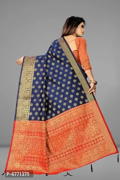 Banarasi Silk Jacquard Saree with Blouse piece-thumb3