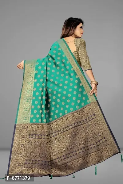 Banarasi Silk Jacquard Saree with Blouse piece-thumb3