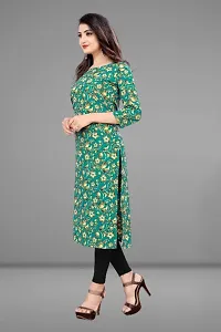 Crepe Polka Dot Printed 3/4 Sleeve Kurta for Women-thumb3