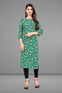 Crepe Polka Dot Printed 3/4 Sleeve Kurta for Women-thumb1