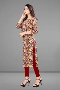 Crepe Polka Dot Printed 3/4 Sleeve Kurta for Women-thumb1