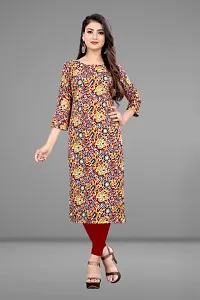 Crepe Polka Dot Printed 3/4 Sleeve Kurta for Women-thumb2