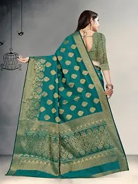 Banarasi Silk Jacquard Saree with Blouse piece-thumb3