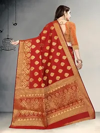 Banarasi Silk Jacquard Saree with Blouse piece-thumb3