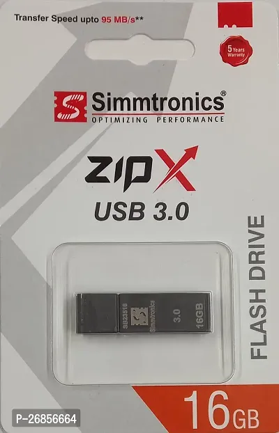 Simmtronics 16 GB ZipX USB 3.0 Metal Body Pen Drive-thumb0