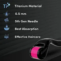 Derma Roller with 540 Titanium Alloy Micro Needles 0.5 mm | Suitable for Beard Also | Reduces Hair Fall | Stimulates Hair Follicles | Easy-thumb2